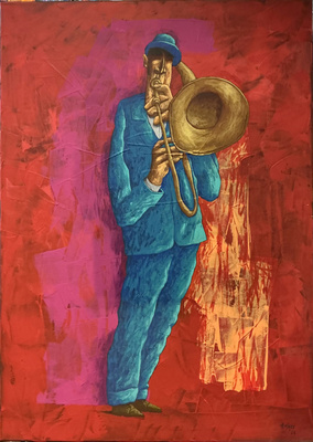 Rafał Bojdys - #RB34 - 70x50 cm "Ogniste dźwięki"