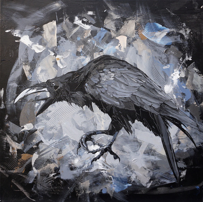 Sylwia Wenska - #SW4 - 100x100 cm-  Crow  - NIEDOSTĘPNY