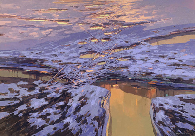 Tadeusz Król - Luty na bagniskach - 110x140 cm