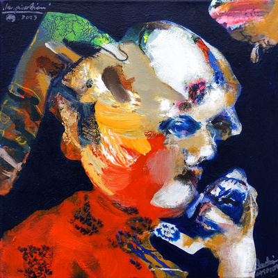 Andrzej Kasprzak, Inspiration, oil, oil pastel, canvas, 40x40 cm / #AK20